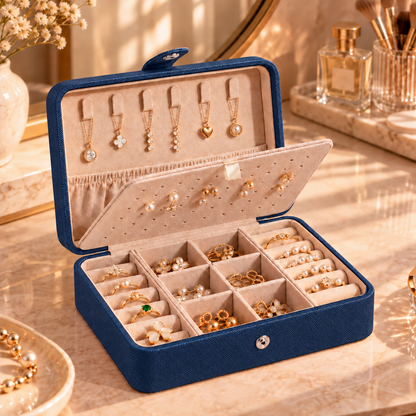 Grande boîte à bijoux compartimentée