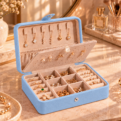 Grande boîte à bijoux compartimentée